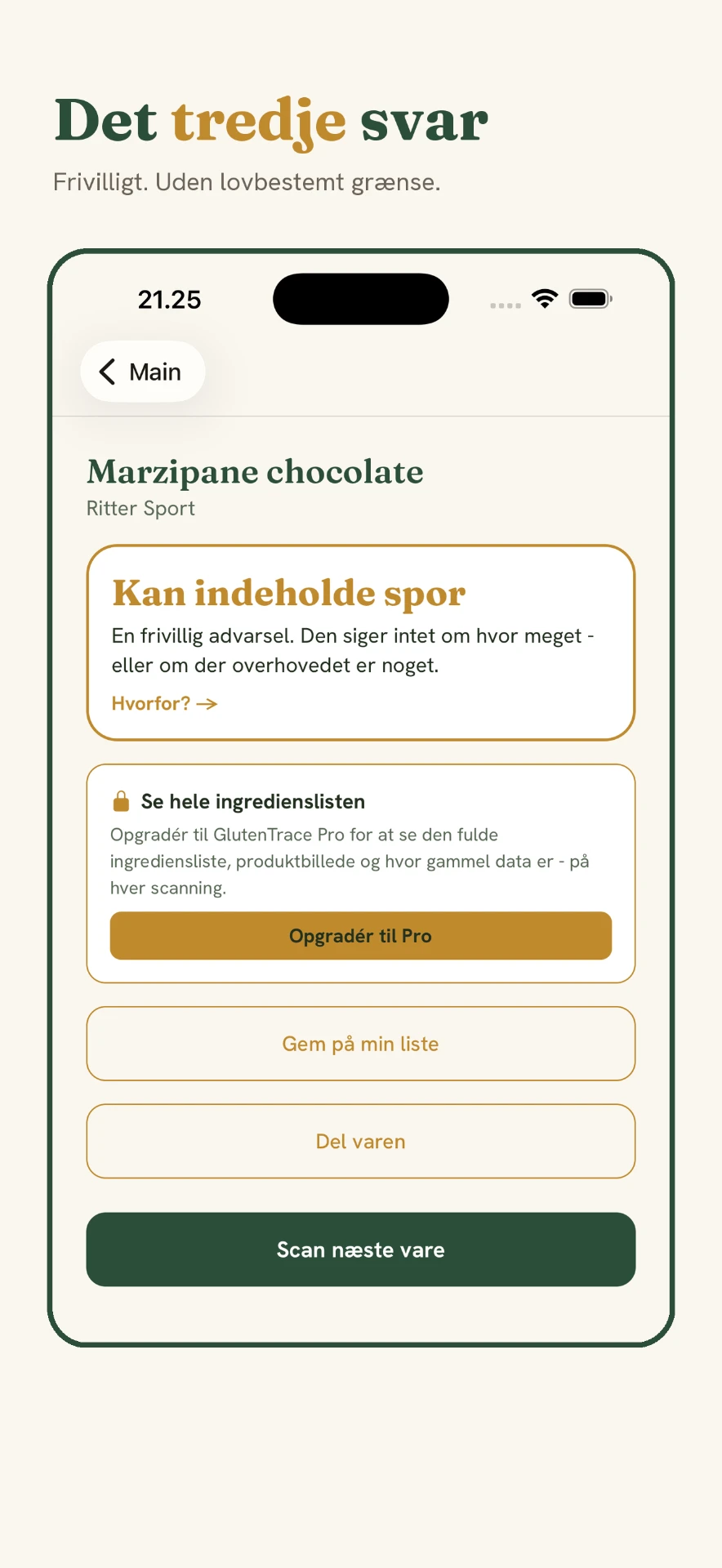 GlutenTrace: “kan indeholde spor” forklaret